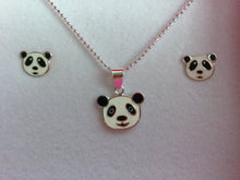 Load image into Gallery viewer, Panda necklace and earrings set